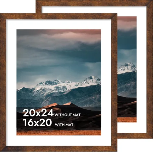Vista 77 de iRahmen - Juego de 2 marcos de fotos de 4 x 6, marco de madera negro con cristal de alta definición, para mostrar fotografías de 3.5 x 5