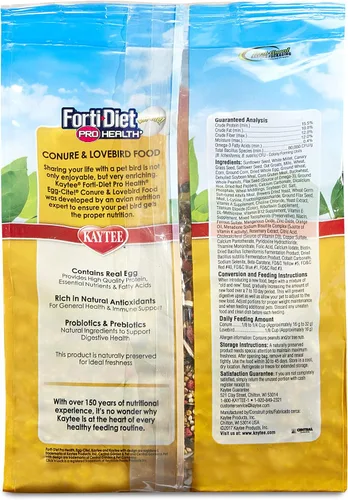 Vista 7 de Kaytee Forti-Diet Pro Health Egg-Cite Pet Conure & Lovebird Food, 3 libras, (paquete de 2)