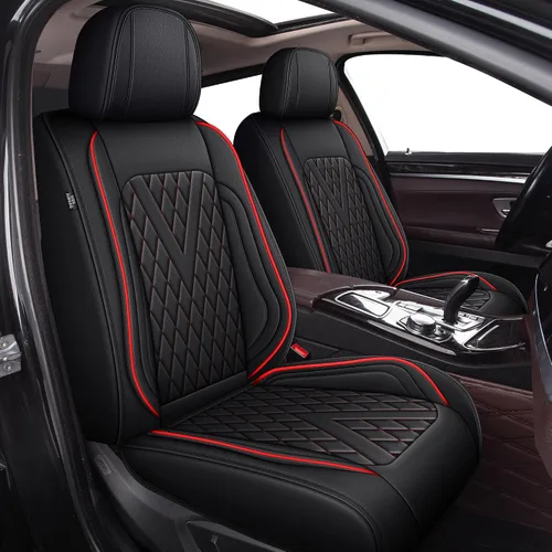 Vista 8 de IKABEVEM Fundas de asiento de coche para Subaru Impreza 2012-2026 #064 Negro y línea roja