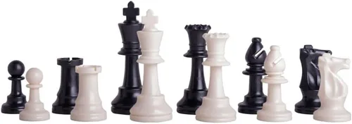 Vista 2 de Juego de ajedrez de carcaj de ajedrez de EE. UU., negro, piezas de plástico reguladas de un solo peso, bolsa de ajedrez carcaj, tablero de ajedrez