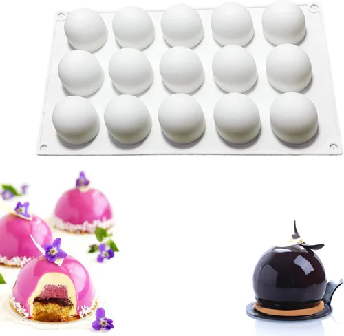 Vista 40 de OCPO KITCHEN Molde de Silicona de Frambuesa 3D para Hornear Pasteles de Mousse, Dulces, Chocolate, Trufas, Postres Franceses, Repostería, Cupcakes