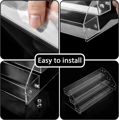 Vista 6 de Homakover Organizador de pintura acrílica de 3 capas, soporte de pintura perfecto para manualidades, almacenamiento de pinturas de pasatiempos