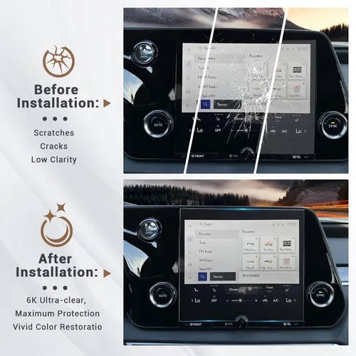 Vista 6 de YEE PIN Protector de pantalla compatible con Lexus RX350 2026 para Lexus RX 350/RX350h/RX500h 2026 de 9.8 pulgadas, protector de pantalla táctil
