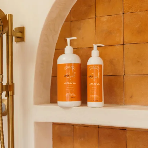 Vista 7 de Curly Girl Gel definidor de fijación firme para rizos, control de encrespamiento fuerte, sin parabenos, aloe vera, soluble en agua