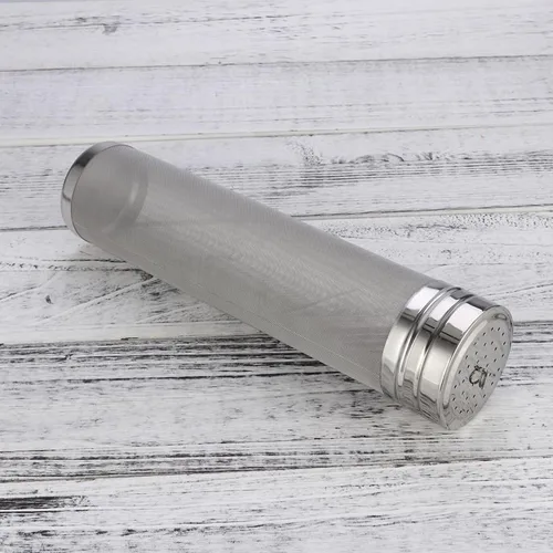Vista 5 de SHOWERORO Cartucho de filtro de cerveza de acero inoxidable de 12 pulgadas colador de malla para elaboración de vino casero y herramienta