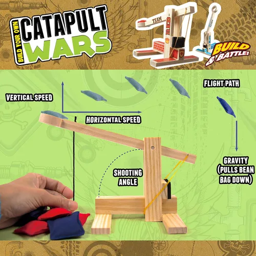 Vista 3 de Kit para construir y luchar con 2 catapultas, de Craft Catapult Wars