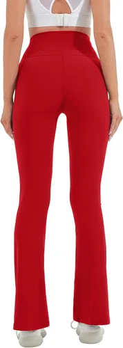 Vista 7 de HEGALY Pantalones de yoga acampanados para mujer, leggings cruzados, suaves, de cintura alta, pantalones casuales de entrenamiento con corte de bota