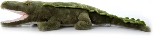 Vista 7 de The Petting Zoo Peluche de cocodrilo, regalos para niños, animales salvajes del zoológico Onez, juguete de peluche de cocodrilo de 22 pulgadas