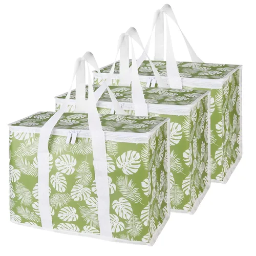 Vista 60 de Bodaon Bolsa de entrega de pizza aislada, 20" x 20" x 8" bolsas calentadoras de pizza para mantener caliente, bolsa aislada para entrega de Negro