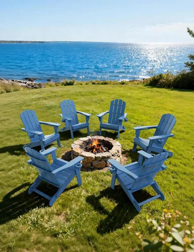 Vista 39 de Silla Adirondack Plegable, Sillas Adirondack de Plástico con Textura de Madera con 2 Portavasos, Silla para Hoguera de HDPE Resistente a