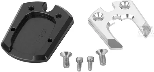 Vista 4 de Accesorios de la motocicleta Pie lateral Soporte de bicicleta Kickstand Pad para Yamaha Xmax 125 250 300 (negro)