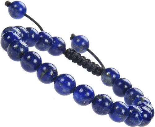 Vista 29 de MASSIVE BEADS - Pulseras ajustables unisex de cuentas de cristal de piedras preciosas con poder curativo natural, de macramé Piedras de 7 chakras