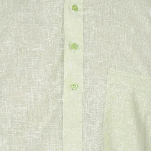 Vista 4 de Royal Kurta – Conjunto de pijama Kurta para hombre, de algodón y lino, color verde, 42, Pista