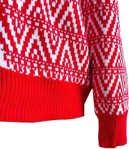 Vista 6 de Womens 2023 Christmas Snowflake Knit Sweater Long Sleeve Crewneck Comfy Pullover Top Sweatshirts Knitwear
