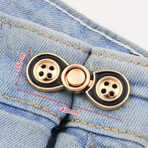 Vista 6 de Pasadores de ajuste de cintura retro, elegantes broches de ajuste de cintura, broches antiexposición, jeans de moda, accesorios de ropa (N)