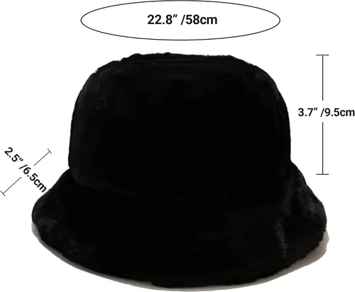 Vista 3 de Umeepar - Sombrero de copa baja de pelo sintético de invierno, unisex