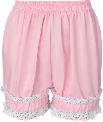 Vista 2 de Aniler Pantalones cortos de algodón para mujer Lolita Bloomers Maid Ruffle Pumpkin Pants Shorts
