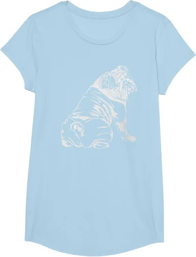 Vista 15 de Gracioso Bulldog Inglés playera perro Hund playera regalo, Azul (Heather blue)