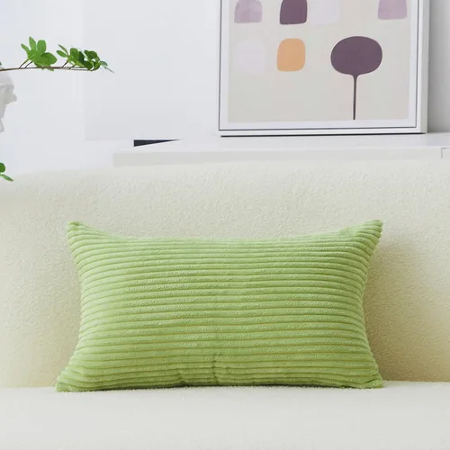 Vista 34 de Home Brilliant Funda de almohada de primavera de 18x18 pulgadas, funda de almohada de terciopelo a rayas para silla y sofá, funda de almohada