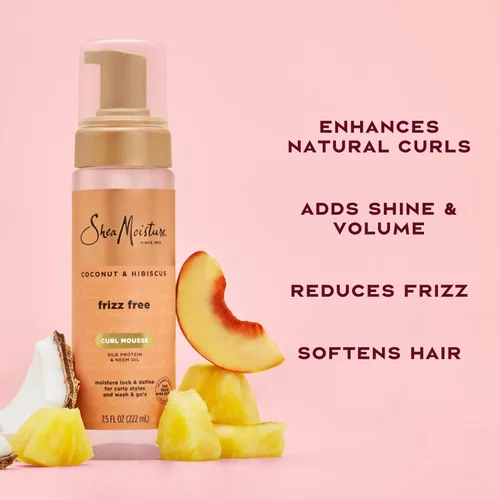Vista 10 de Espuma para rizos SheaMoisture de coco y hibisco para control del encrespamiento con manteca de karité 7.5 oz