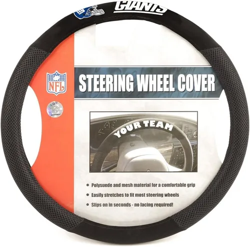 Vista 2 de NFL funda de gamuza de poliéster para volante Negro (Black/Team Colors)