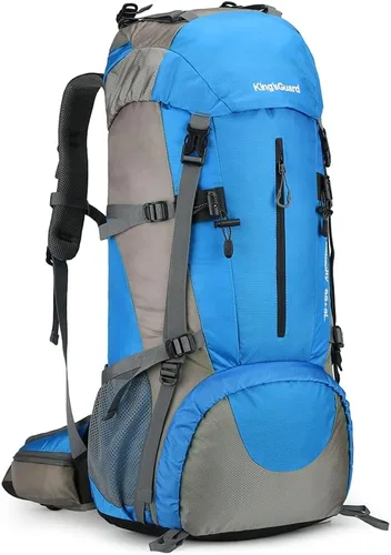 Vista 14 de Mochila de 70 L para Camping, Senderismo, Escalada al Aire Libre con Funda Impermeable para Lluvia