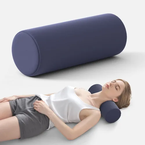Vista 18 de Almohada Cervical de Rollo, Almohadas de Soporte Cervical de Espuma Viscoelástica, Almohadas de Cuello Redondas, Almohadas Cilíndricas de Refuerzo