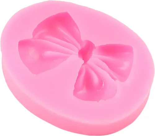Vista 4 de Molde para fondant con moño, pajarita, molde de silicona para pastel de azúcar y dulces, moldes para manualidades para decoración de pasteles
