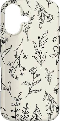 Vista 32 de Sand Beige Wildflower Floral Pattern Case for iPhone 16