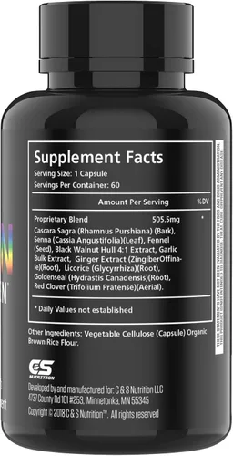 Vista 2 de Re+Gen Nutrition Suplemento de fibra para hombres Cápsulas de limpieza intestinal y suavizante de heces con alto contenido de fibra Alivio