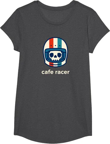 Vista 35 de Cafe Racer Moda Simple Casco Diseño Motocicleta Camiseta Negro