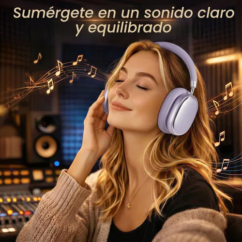 Vista 4 de Auriculares híbridos con cancelación activa de ruido sobre la oreja Púrpura
