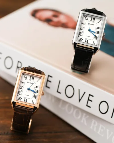Vista 6 de Reloj clásico de cuarzo para mujer, elegante y resistente, con correa de piel de vacuno, perfecto para cualquier ocasión