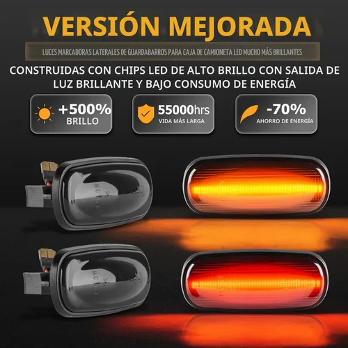 Vista 3 de Gempro Luces LED de marcador lateral para guardabarros doble para Dodge Ram 2500 3500 2003-2009, lámparas de marcación de rueda trasera doble ámbar