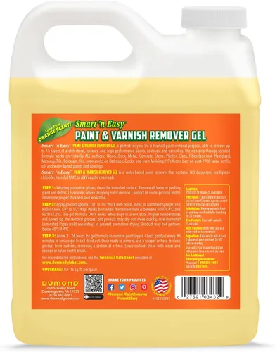 Vista 2 de Safe 'n Easy - Gel removedor de pintura y barniz, cítrico, retira más de 15 capas de pintura de forma segura, sin gases peligrosos, no tóxico, aroma
