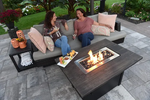 Vista 6 de Endless Summer, The Marc, mesa de fuego de gas propano 40 x 28 pulgadas, 40,000 BTU