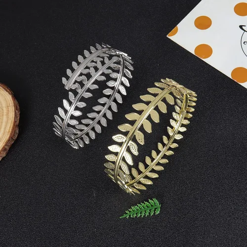 Vista 4 de Pulsera de brazo de oro para mujer, pulsera de brazo de oro y plata, pulsera ajustable