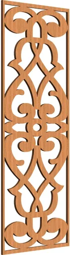 Vista 198 de 9 3/8"W x 24 3/8"H x 1/4"T Bellaire Decorativos Paneles de pared de madera calado, abedul