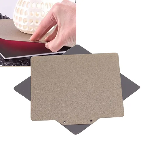 Vista 4 de Hoja de placa de construcción PEI de impresora 3D, placa de cama de acero flexible de doble cara impresión 3D Cama calentada magnética 11.024x11.024