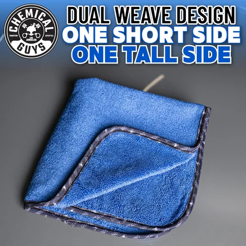 Vista 9 de Chemical Guys Toallas profesionales de microfibra de alta calidad para autos, azul, 16 x 16 pulgadas, paños ultra suaves y sin arañazos