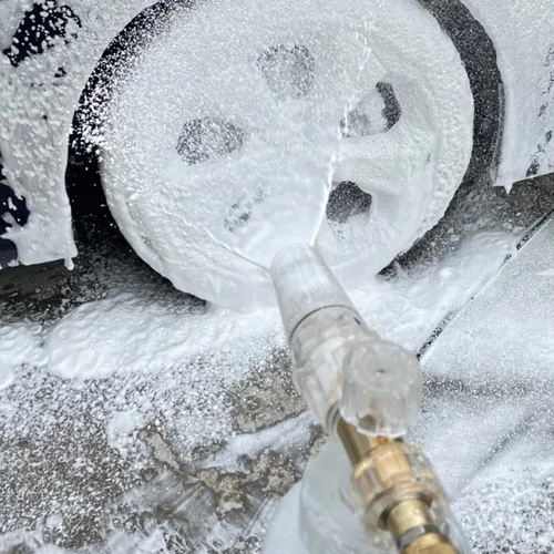 Vista 7 de Raincovo Cañón de espuma para lavadora a presión, cañón de espuma Snow Clear para lavado de autos, filtro de acero inoxidable, boquilla ajustable