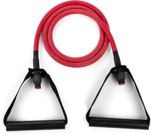 Vista 2 de Champion Sports Bandas de tubo de resistencia XP para hombres y mujeres, resistencia media, color rojo, banda de fitness duradera para entrenamiento