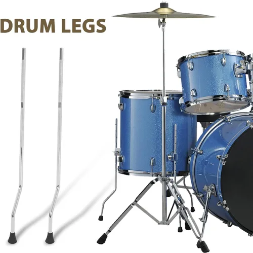 Vista 4 de 3 piezas de repuesto para patas de Tom de piso, piezas de repuesto para Tom Drum Instrumento de percusión Metal antideslizante DIY Hardware