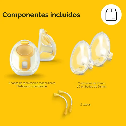 Vista 9 de Vasos de colección manos libres Medela, compatibles con los extractores de leche Freestyle Flex, Pump in Style con MaxFlow y Swing Maxi eléctricos