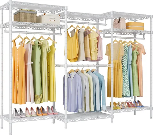 Vista 13 de VIPEK V5i Perchero de Ropa Armarios de Dormitorio Organizador de Closet Independiente, Closet Guardarropa Portátil Perchero de Ropa Resistente con 8