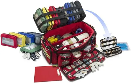Vista 2 de LLUSA EB02.010 Critical RED Elite ALS First Responder - Bolsa de lona ligera, Rojo -, Ligero