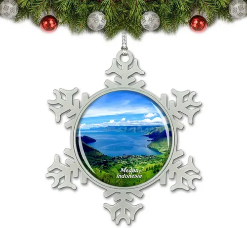Vista 4 de Bird Island Saipan Northern Mariana USA Adorno de Navidad Decoración de árbol de cristal Metal recuerdo regalo
