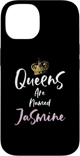 Vista 4 de Jasmine Name Queen - Carcasa para iPhone 17, color rosa y negro
