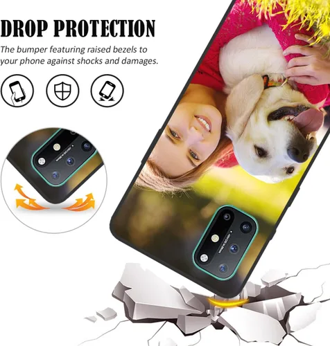 Vista 5 de Funda personalizada para OnePlus 8T con nombre de foto y texto, personalizado One Plus 8 T para teléfono móvil/smartphone/teléfono móvil/teléfono