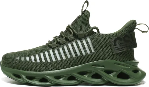 Vista 3 de GSLMOLN - Zapatos de deporte para hombre, transpirables, ultra ligeros, casuales, deportivos, de moda, para gimnasio, sin cordones